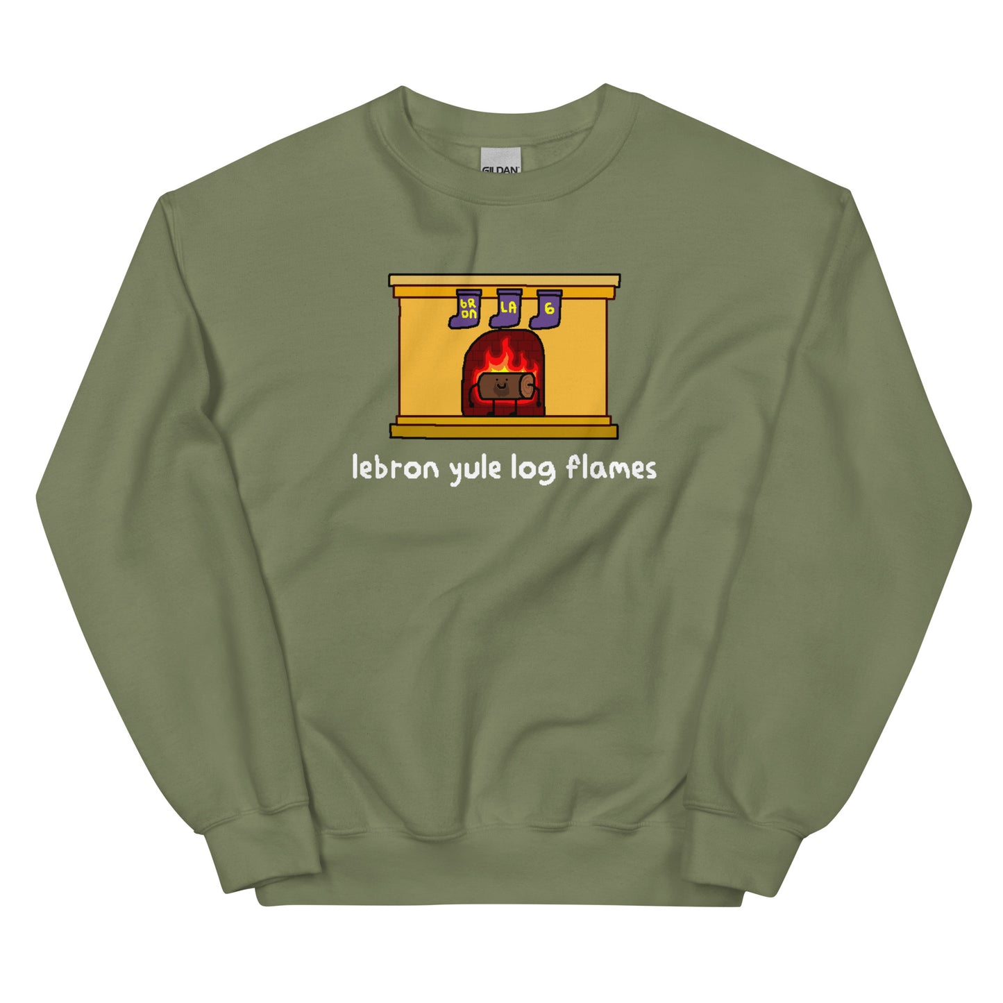 Lebron Yule Log Flames Sweatshirt