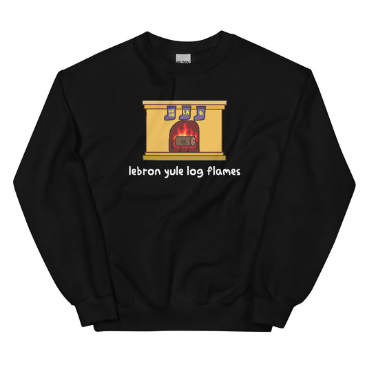 Lebron Yule Log Flames Sweatshirt