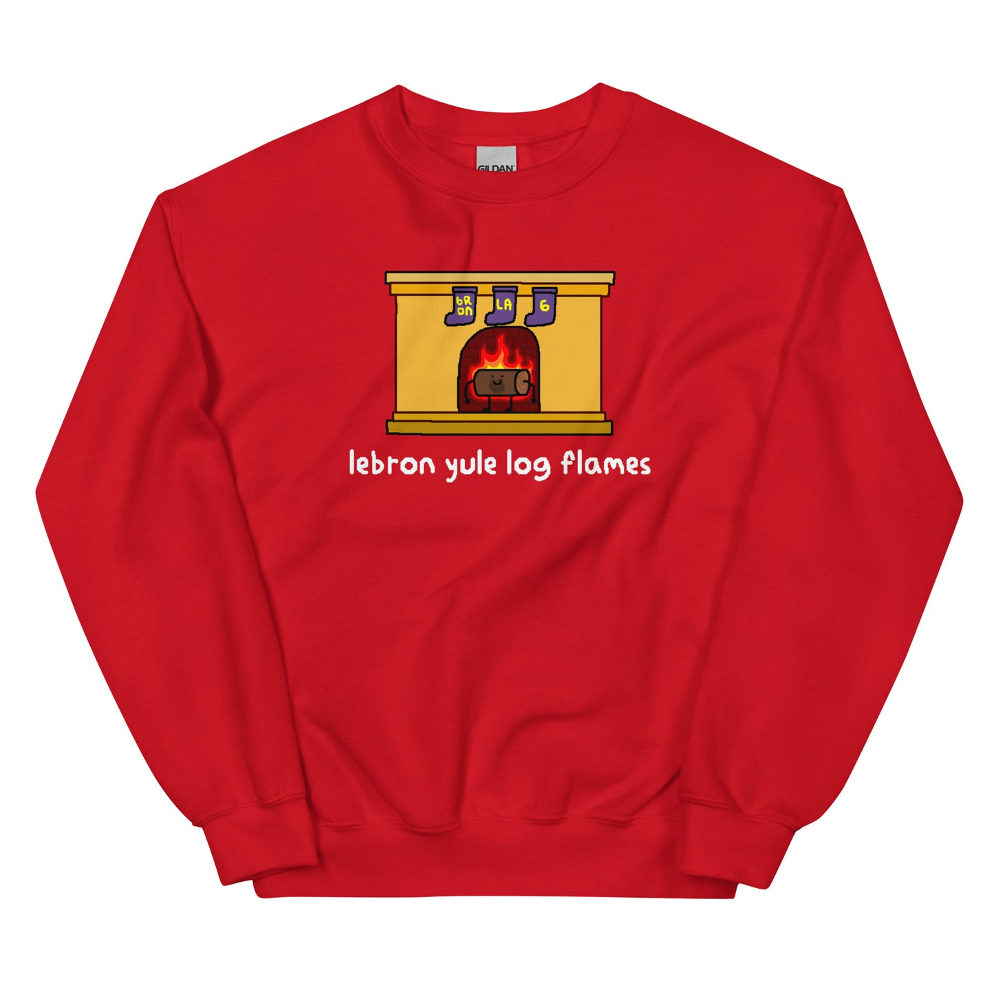 Lebron Yule Log Flames Sweatshirt